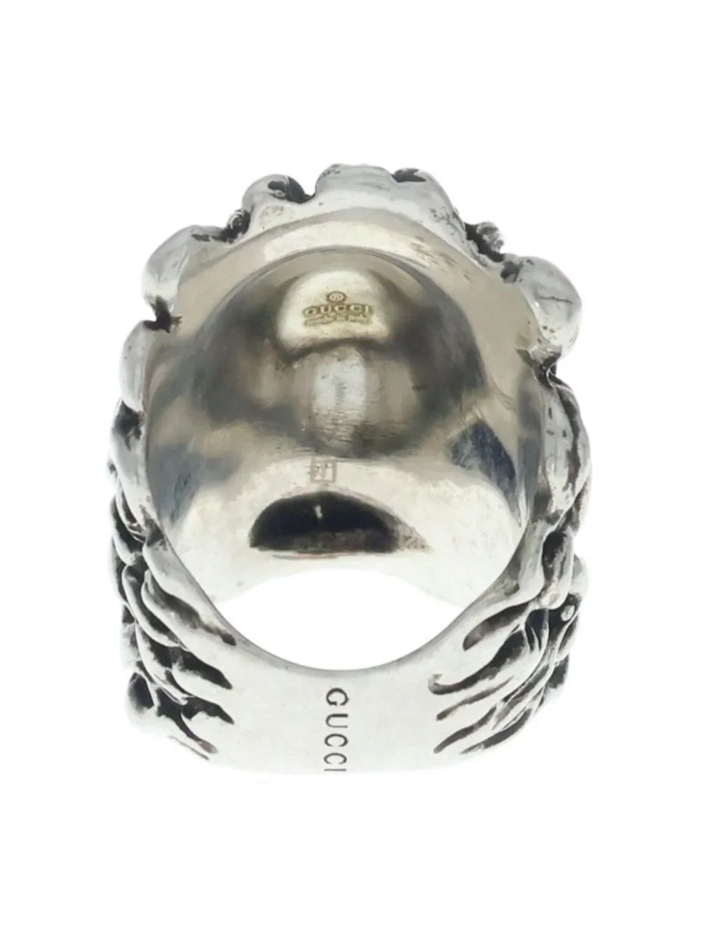 Gucci Lion Head Ring Silver